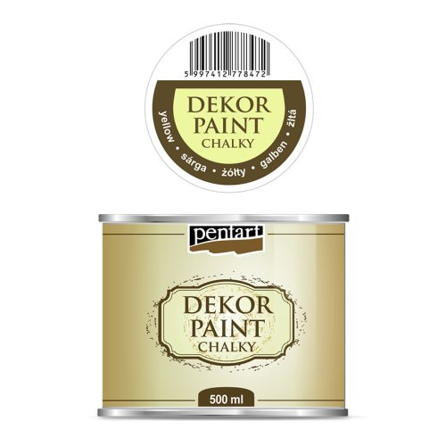 Pentart Křídová a dekorační barva PENTART 500 ml ŽLUTÁ