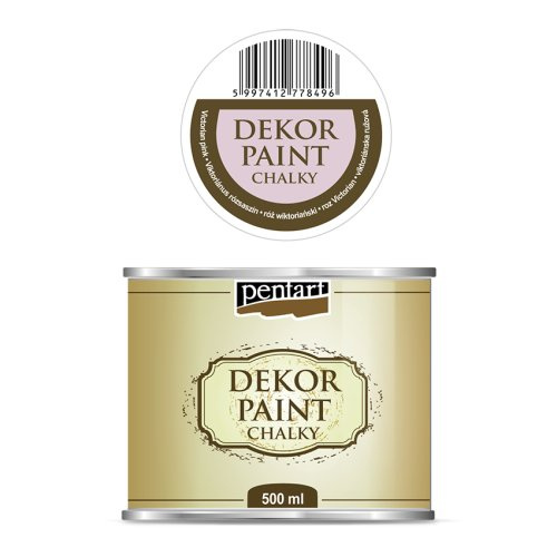 Pentart Křídová a dekorační barva PENTART 500 ml SVĚTLÁ RŮŽOVÁ