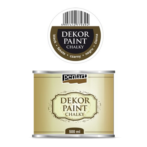 Pentart Křídová a dekorační barva PENTART 500 ml ČERNÁ