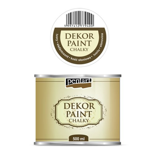 Pentart Křídová a dekorační barva PENTART 500 ml SLONOVINOVÁ