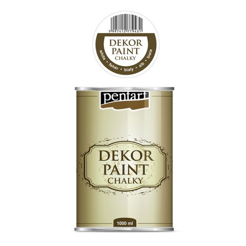 Pentart Křídová a dekorační barva PENTART 1000 ml BÍLÁ