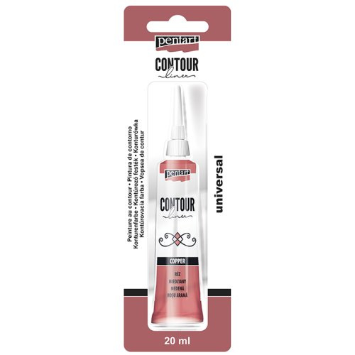 Pentart Konturovací liner metalický PENTART 20 ml MĚDĚNÁ