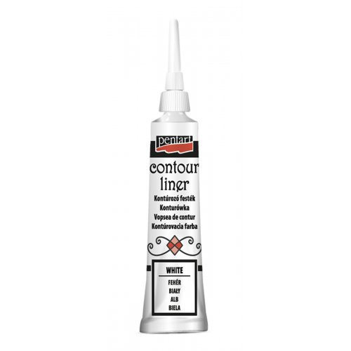 Pentart Konturovací liner univerzální PENTART 20 ml BÍLÁ