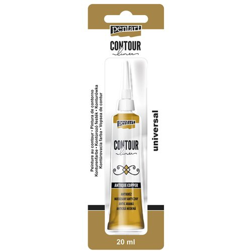 Pentart Konturovací liner metalický PENTART 20 ml ANTICKÁ MĚDĚNÁ