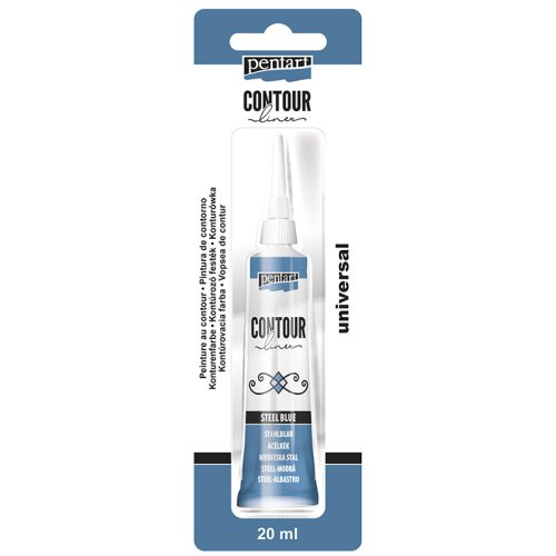Pentart Konturovací liner metalický PENTART 20 ml OCELOVÁ MODRÁ