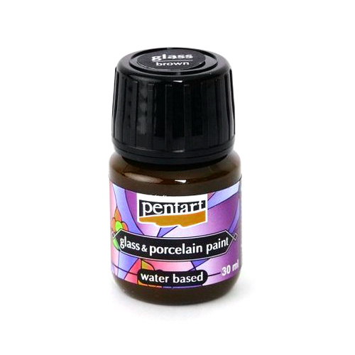 Pentart Barva na sklo a porcelán PENTART 30 ml HNĚDÁ