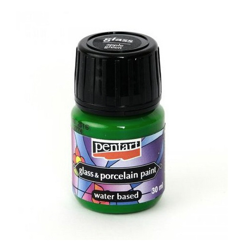 Pentart Barva na sklo a porcelán PENTART 30 ml JABLKOVÁ ZELENÁ