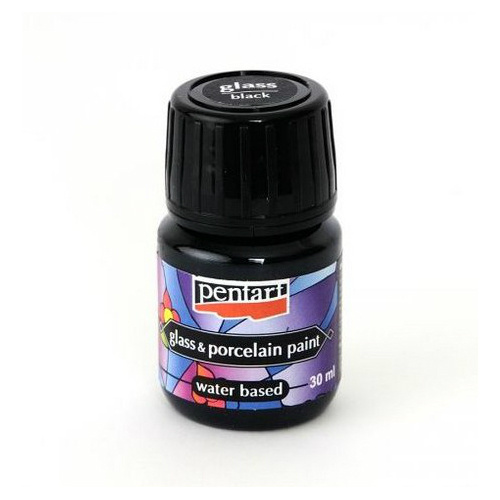 Pentart Barva na sklo a porcelán PENTART 30 ml ČERNÁ