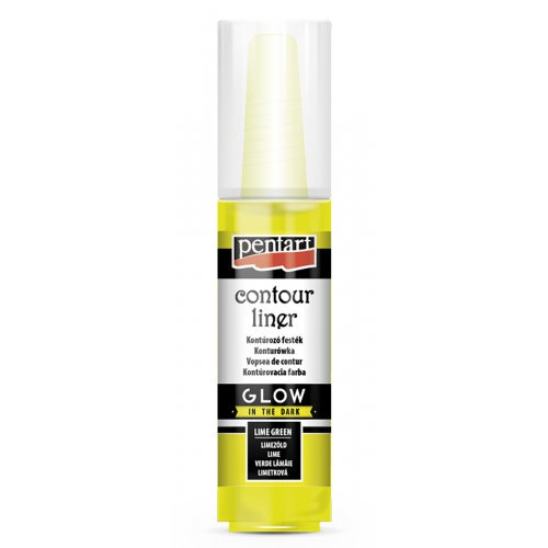 Pentart Konturovací liner svítící ve tmě PENTART 20 ml LIMETKOVÁ