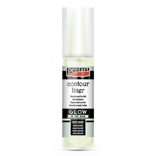 Pentart Konturovací liner svítící ve tmě PENTART 20 ml SVĚTLÁ ZELENÁ