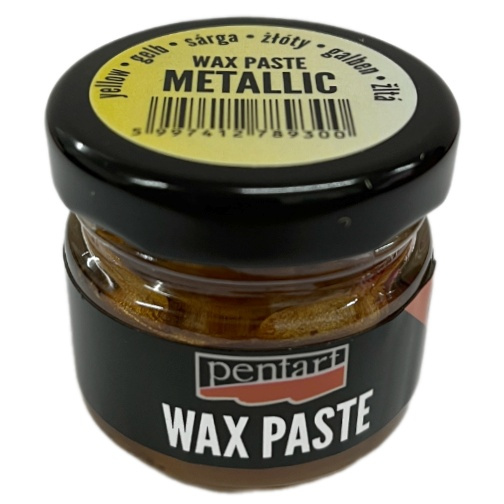 Pentart Vosková pasta barevná metalická PENTART 20 ml  ŽLUTÁ