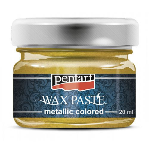 Pentart Vosková pasta barevná metalická PENTART 20 ml  ŽLUTÁ