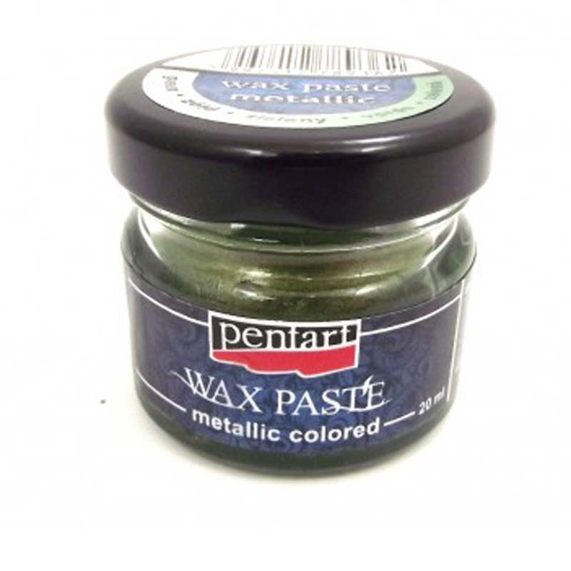 Pentart Vosková pasta barevná metalická PENTART 20 ml  ZELENÁ