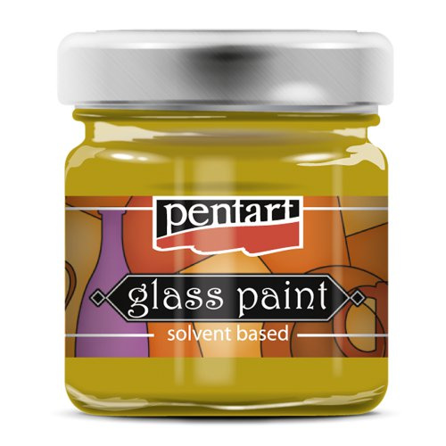 Pentart Nevypalovací barva na sklo PENTART 30 ml ŽLUTÁ