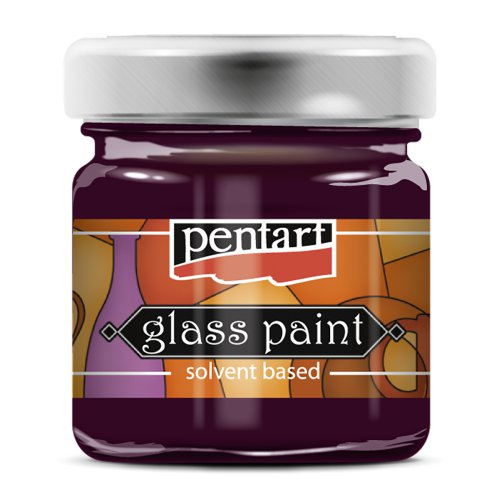 Pentart Nevypalovací barva na sklo PENTART 30 ml KARMÍNOVÁ