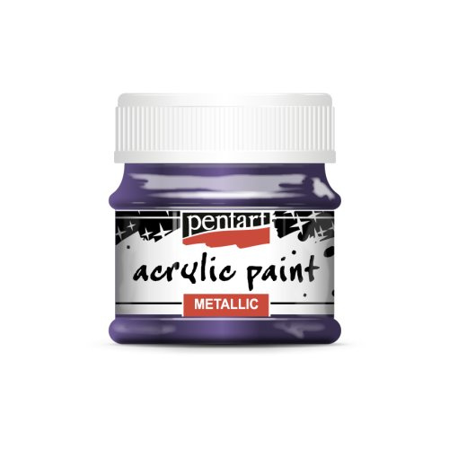 Pentart Akrylová barva metalická PENTART 50 ml STŘÍBRNÁ PURPUR