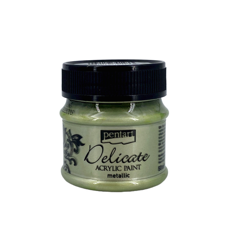 Pentart Akrylová barva delikátní metalická PENTART 50 ml BÍLÁ ZLATÁ