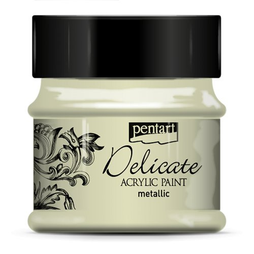 Pentart Akrylová barva delikátní metalická PENTART 50 ml BÍLÁ ZLATÁ