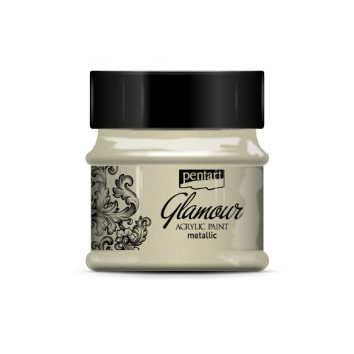 Pentart Akrylová barva metalická zářivá PENTART 50 ml ANTICKÁ STŘÍBRNÁ