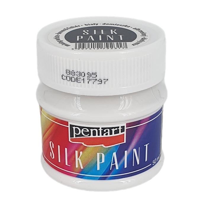 Barva na hedvábí bílá 50ml