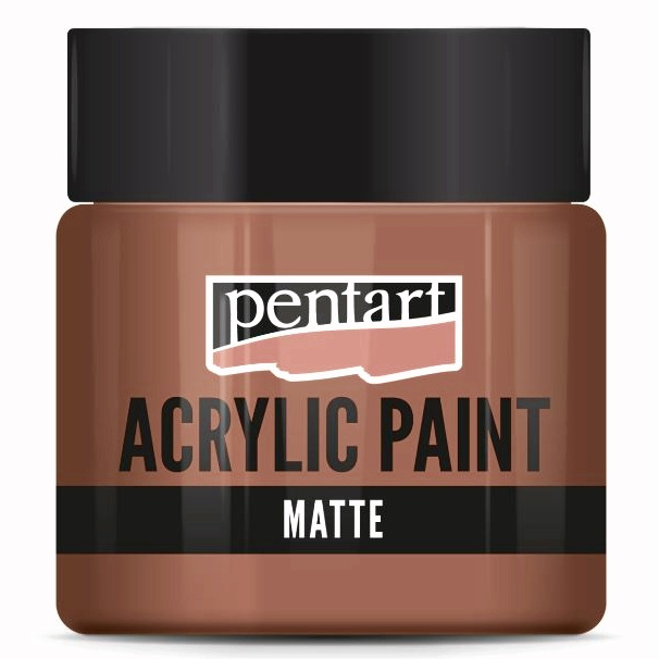 Pentart Akrylová barva matná PENTART 50 ml NAČERVENALE HNĚDÁ
