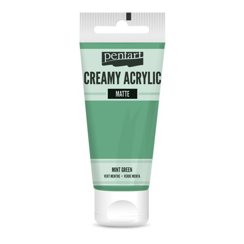 Pentart Krémová akrylová barva matná PENTART 60 ml MENTOLOVÁ ZELENÁ