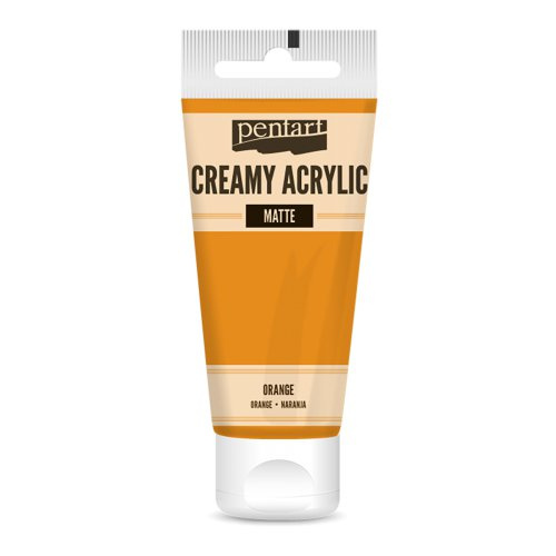 Pentart Krémová akrylová barva matná PENTART 60 ml ORANŽOVÁ