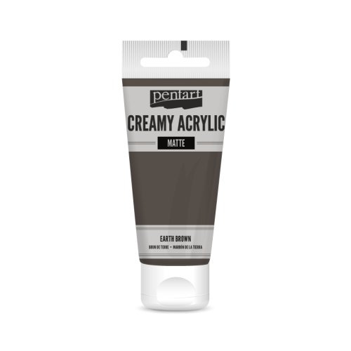 Pentart Krémová akrylová barva matná PENTART 60 ml ZEMĚ HNĚDÁ