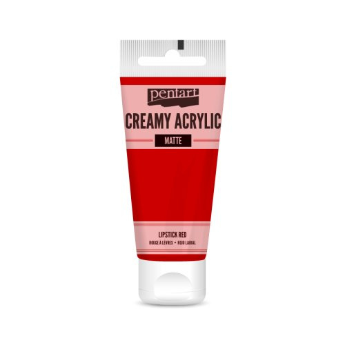 Pentart Krémová akrylová barva matná PENTART 60 ml ČERVENÁ RTĚNKA