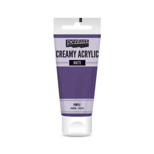 Pentart Krémová akrylová barva matná PENTART 60 ml PURPUROVÁ