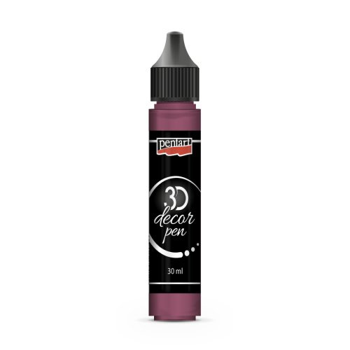 Pentart 3D Decor pen transparentní PENTART 30 ml RUBÍNOVÁ ČERVENÁ