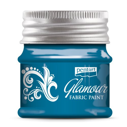 Pentart Barva na textil a kůži zářivá PENTART 50 ml STŘÍBŘITĚ MODRÁ