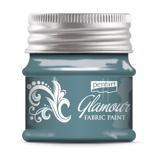 Pentart Barva na textil a kůži zářivá PENTART 50 ml STŘÍBŘITĚ TYRKYSOVÁ