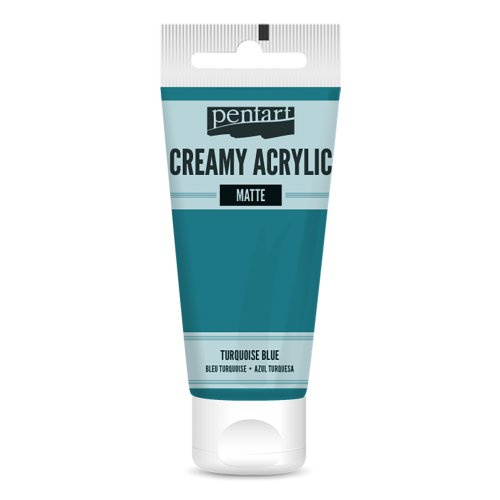 Pentart Krémová akrylová barva matná PENTART 60 ml TYRKYSOVÁ MODRÁ