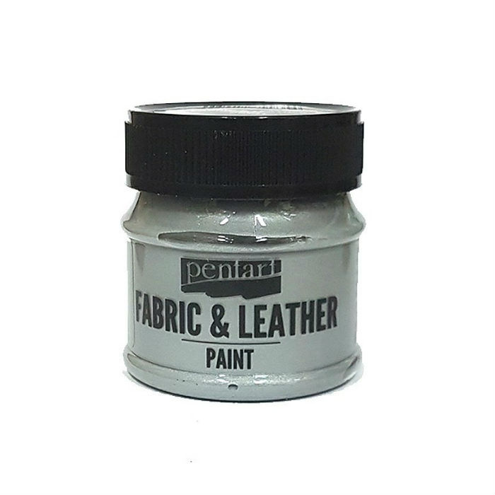 Pentart Barva na kůži a textil metalická PENTART 50 ml STŘÍBRNÁ
