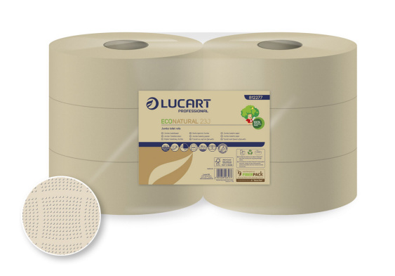 Lucart Professional Lucart Econatural 23J jumbo - toaletní papír 190 m, 6 ks