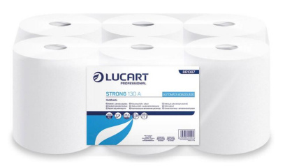 Lucart Professional Lucart Strong 130A - papírové ručníky v roli do automat. řezaček, 130 m, 6 ks