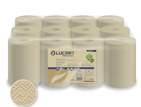 Lucart Professional Lucart Econatural 14 CF mini - papírové utěrky, 58,7m, 12KS