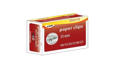 Kancelářské sponky Sakota - délka 33 mm, 100 ks