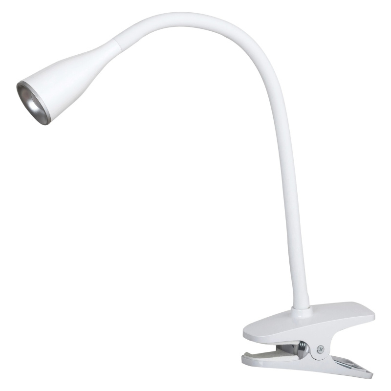 Rabalux Připínací stolní lampa Jeff, 4,5 W, 330 lm, 3000 K, bílá, 13 x 35 cm