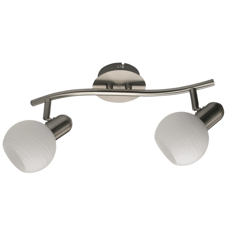 Rabalux Stropní 2bodové svítidlo Aurel, bílá/chrom, 35 x 15 cm