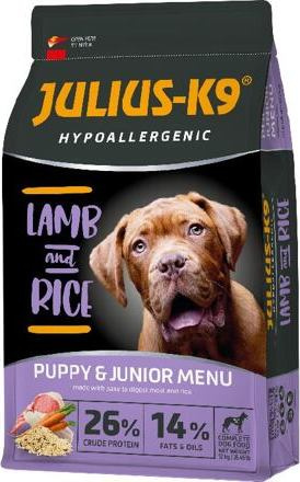 JULIUS K-9 HighPremium PUPPY&JUNIOR Hypoallergenic LAMB&Rice, 3kg