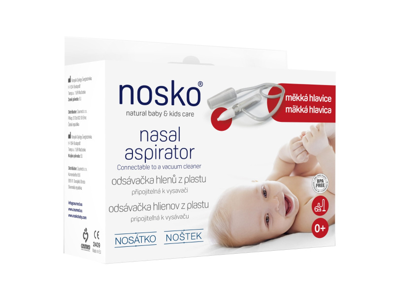 NOSÁTKO Odsávačka nosních hlenů plast-měkká hlavice