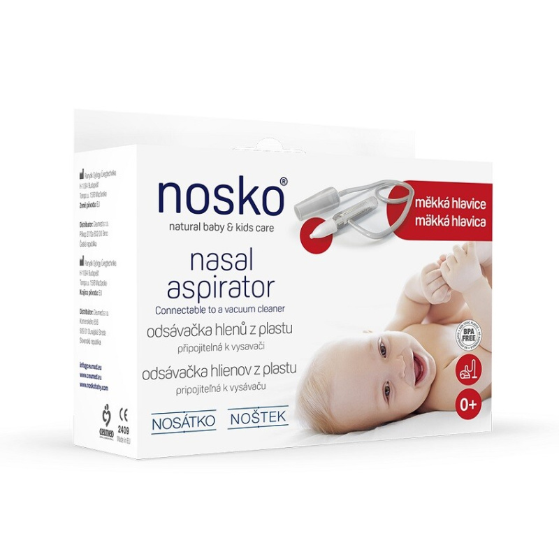 NOSÁTKO Odsávačka nosních hlenů plast-měkká hlavice