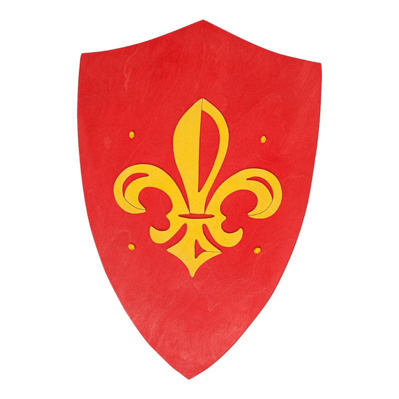 Fauna dřevěný štít červený Anjou