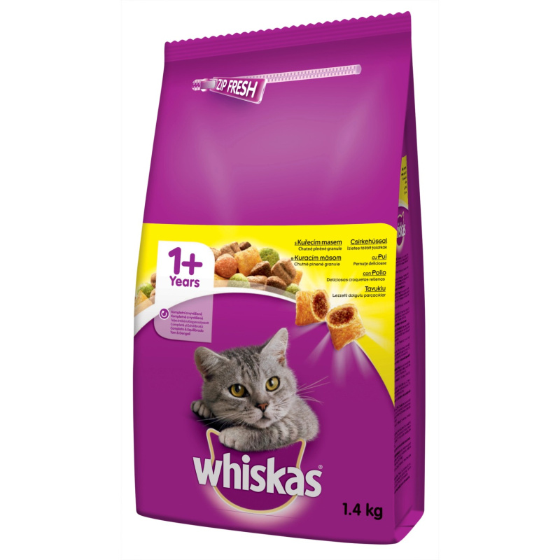 Whiskas Suché 1,4kg - Kuřecí