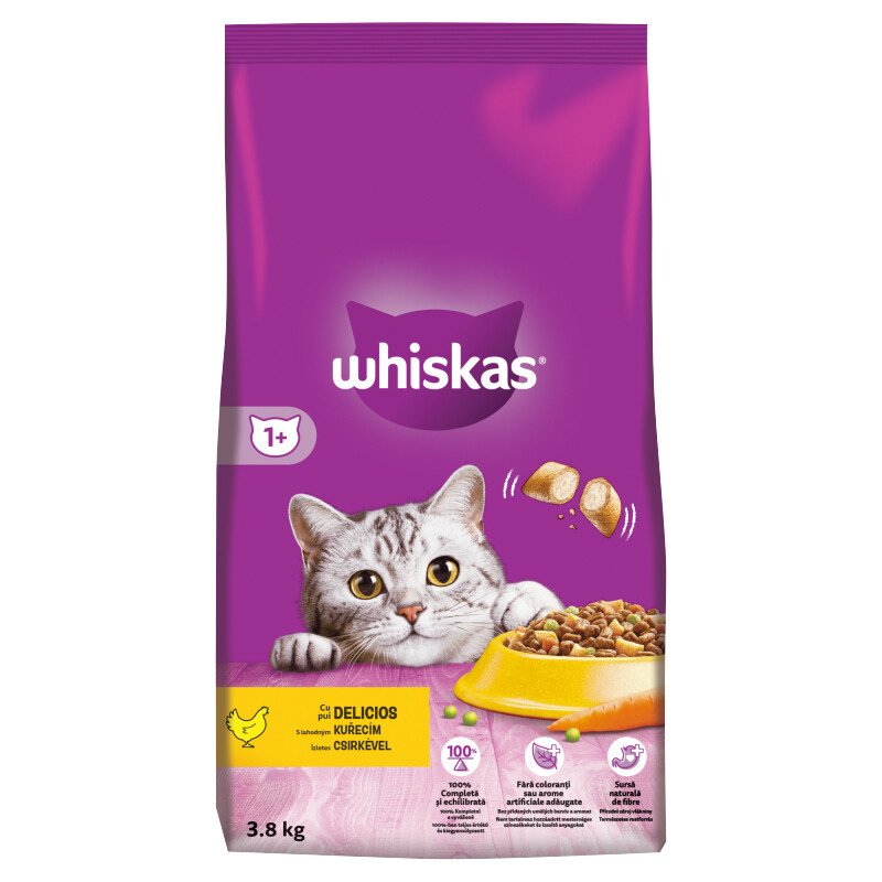 Whiskas Granule pro kočky s kuřecím 3,8 kg