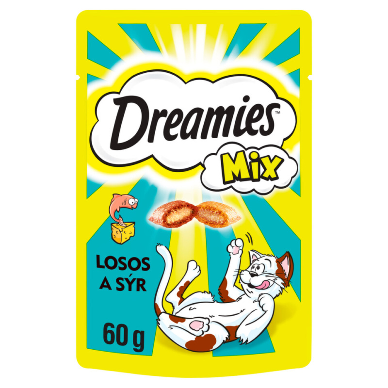Whiskas Dreamies Pochoutka 60g - Losos/sýr