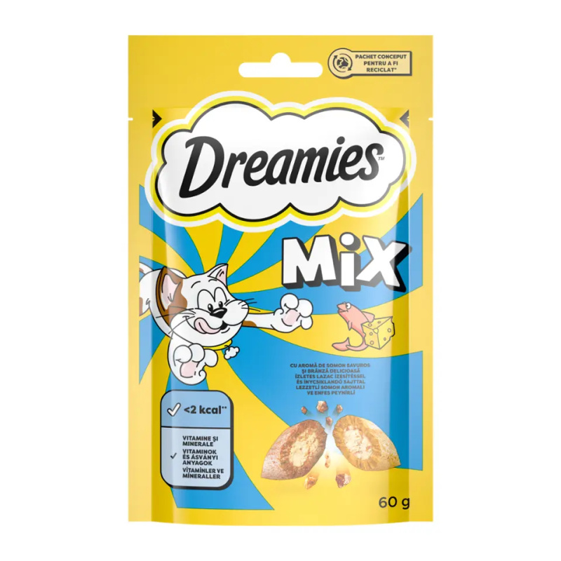 Whiskas Dreamies Pochoutka 60g - Losos/sýr