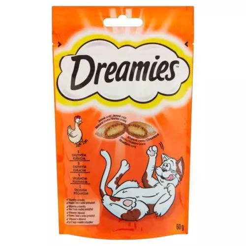 Whiskas Dreamies Pochoutka 60g - Kuřecí